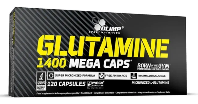 Olimp Glutamine 1400 Mega Caps - 120 Kapseln (9 EUR/100 g)
