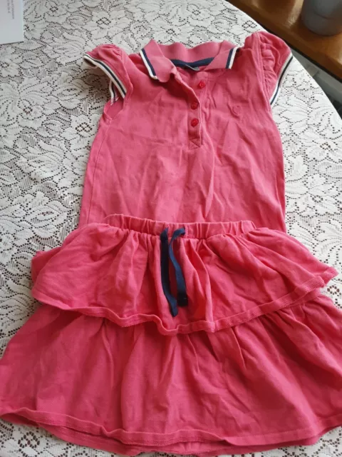 next girls Age 4-5   Polo Top & Ra Ra Skirt, Hot Pink