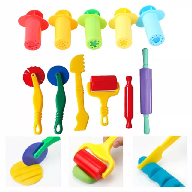 5/6 Dough Tools Extrusion Play Set Modelling Clay Extrusion Mold Kids Toy OZ