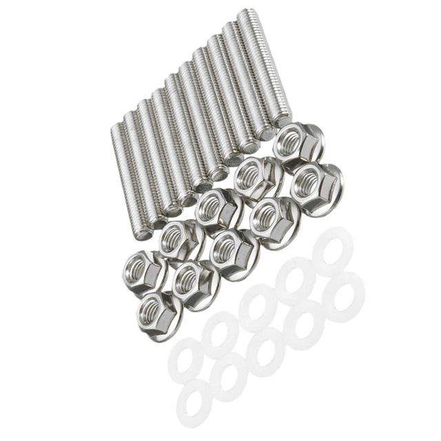 30 pz kit borchie collettore scarico auto dado inox bullone in acciaio