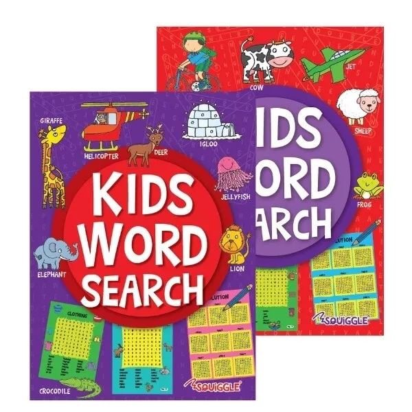 Kids Children’s Word Puzzle Picture Search Books Educational