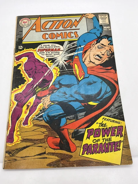 ACTION COMICS #361  2ND PARASITE Neal ADAMS DC 1968 Superman FN+