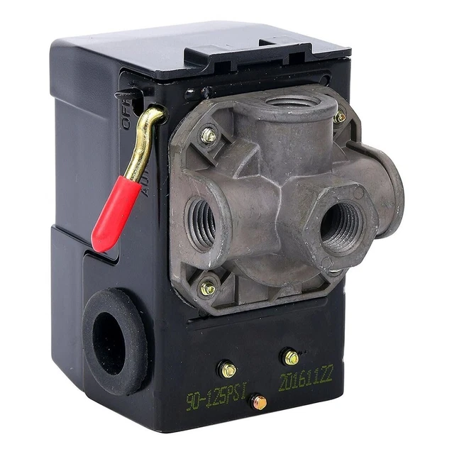 25 AMP Schwerlast Luftkompressor Schalter mit einstellbarer Druckregelung 4 Port