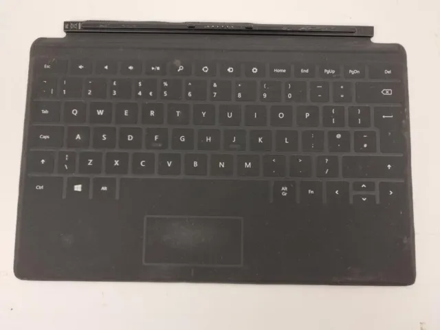 Microsoft Surface Touch Cover 2 Backlight Black UK Qwerty Layout Used No Box
