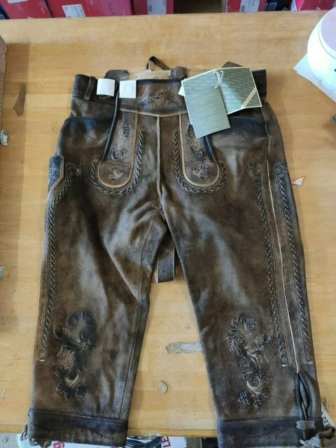 Stockerpoint Trachten Lederhose Leder Hose Herren Stefan braun Stein geäscht 48