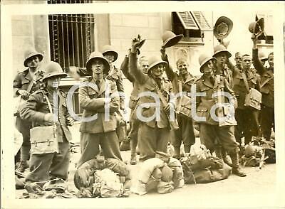 1935 GENOVA Soldati con bagagli pronti a partire per AOI *Fotografia