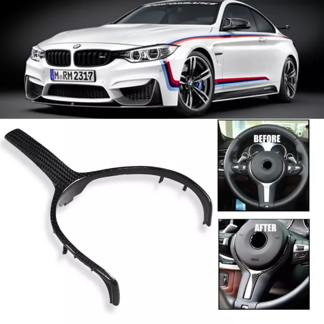 Pour BMW M-Sport F20 F22 F30 F32 F10 X5 Garniture Volant Fibre Carbone Véritable