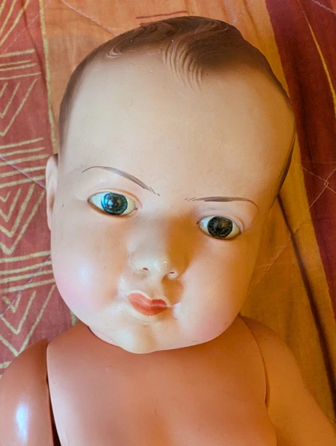 Exceptionnelle Poupée Baigneur de 60 cm en celluloïd de marque NANI. rare et collection - France
