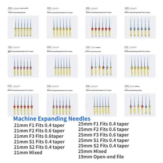 Dental K-File Nitiflex 04 06 Taper Endo Root Canal Files 19/21/25mm 6Pcs/Box