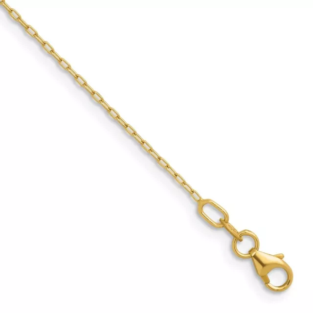 14k Yellow Gold Solid Oval Link Chain Necklace for Women Men L-16",18",20"