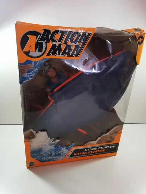 BOÎTE VINTAGE ACTION MAN Bateau CANOÉ D'ASSAUT Avec Moteur 1996 HASBRO