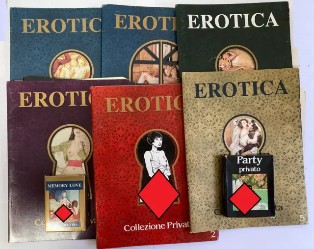 Erotica Collezione Privata lotto n. 1-6 Crepax Zichy Von Bayros Carte da Gioco.