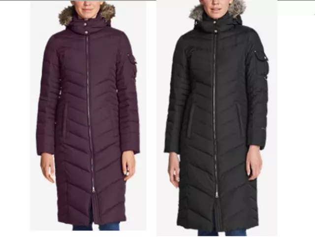 NWT EDDIE BAUER Womens x20 Sun Valley Down Duffle Coat Hooded