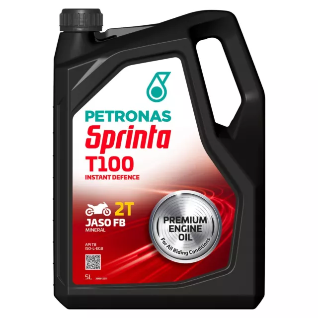 Latta 5 Litri Olio Miscelatore Petronas Sprinta T100 Minerale Piaggio Ape Tm 703