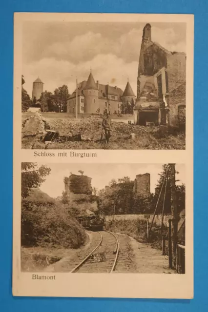 Meurthe & Moselle 54 Lorrain CP CPA Blamont 1916 Railway Train War WWI