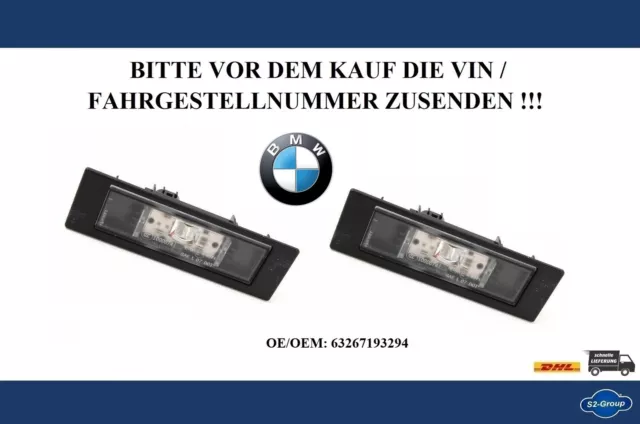 2x Original BMW Kennzeichenleuchten LED E81 E87 F20 F21 F12 F13 F06 63267193294