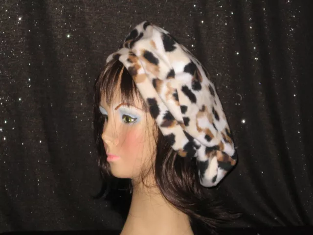 Handmade Beret - Fleece - Animal print - One size