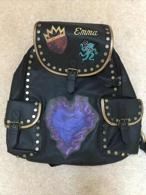 Original Disney Store backpack, DESCENDANTS 3 Faux Leather. Monogram Emma.