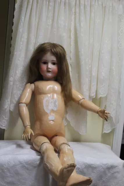34" Antique Bisque DOLL #1016 Germany  "PROJECT DOLL- Body needs work"