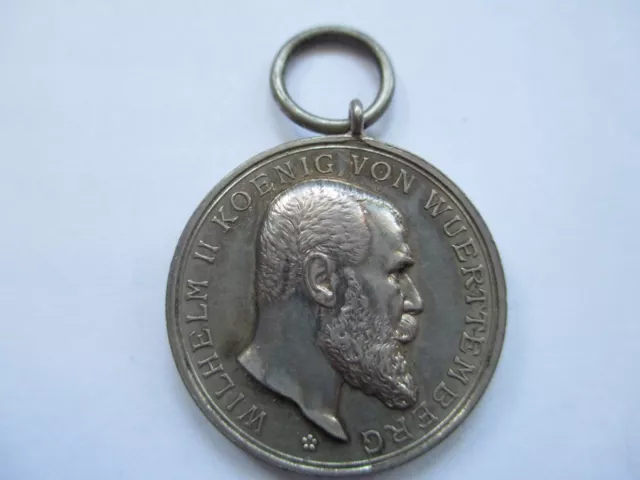 Wuertemberg German silver Medal Koenig  von Wuertemberg  Medal for Valor