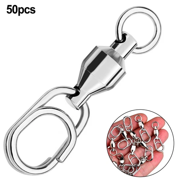 ENSEMBLE DE 100 Clips Pivotants De Pêche Pivotants En Acier Inoxydable