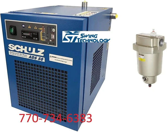 Schulz Refrigerated Air Compressor Dryer: 50-65 Cfm 115 Volts + Particulate Filt