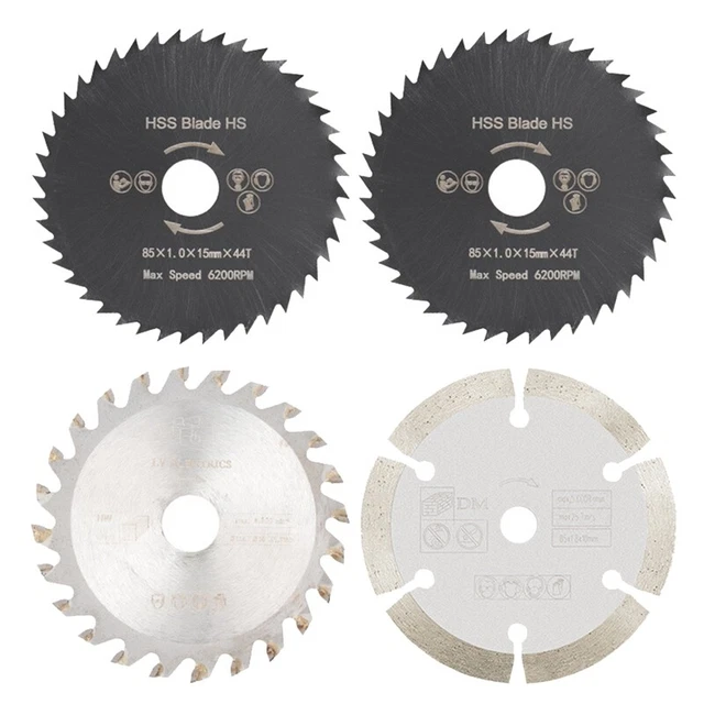 Set di Lame per Circolare 4 Lame Diamantate da 85 Mm per Taglierina Me W9W2