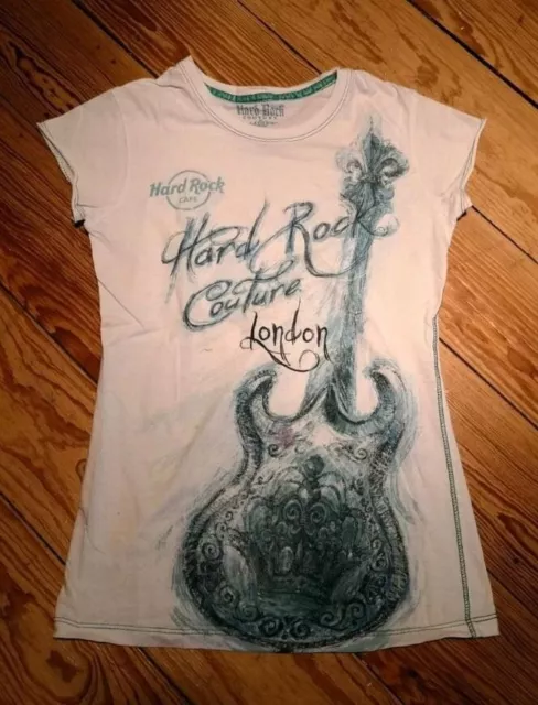 Hard Rock Cafe - London - T-Shirt -XS - weiß Gitarre