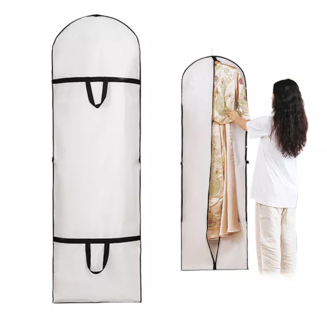 Long Dress Closet Carrier Waterproof Dustproof Wedding Clothes Cover Garment Bag