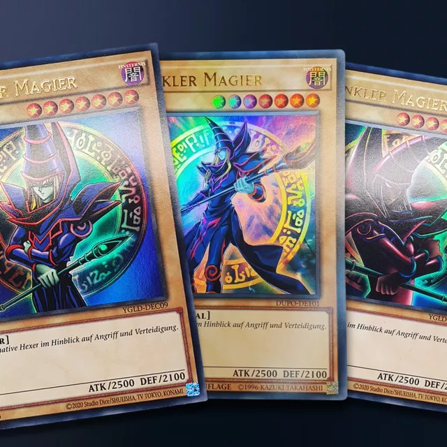 Yugioh! Dunkler Magier Set NEU! Holo Glänzend Ultra Rare Deutsch Yugi DUPO YGLD