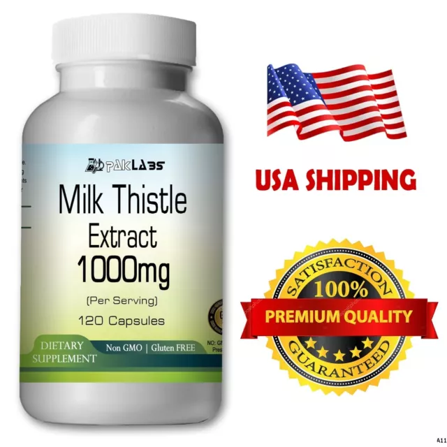 MILK THISTLE LIVER Detox Liver Support Natural Cleanse 120 Capsules ...