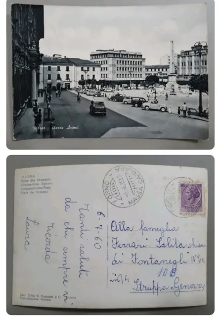 Cartolina Di Massa -  Piazza Aranci - Bianco E Nero, Viaggiata 8.6.1960
