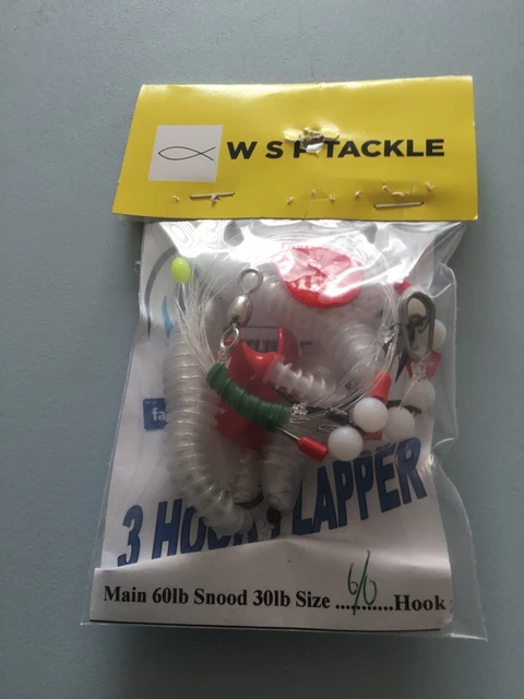 SEA FISHING READY tied cod and pollock rigs on 3/0 hooks 4” White Fire ...