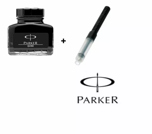 Parker Bottled Ink Quink Bottle 30ml for Fountain Pens - All Colours + Converter 2