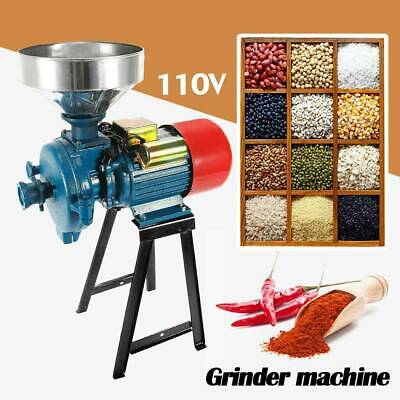Electric Grinder Wet & Dry Feed Flour Mill Cereals Grain Corn Wheat 110V 3000W