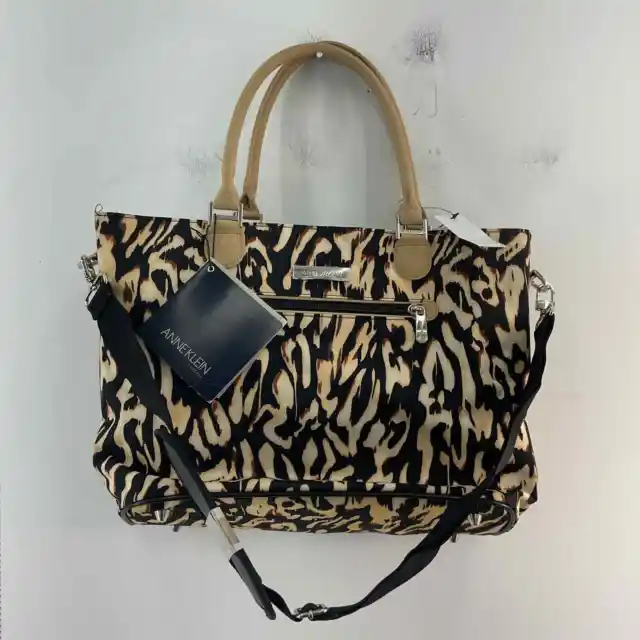 NWT Anne Klein Top Handle Bag in Brown Black Zebra Print Purse Handbag