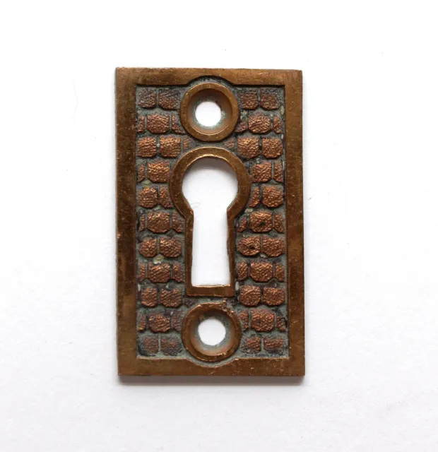 Antique 1.875 in. Texture Bronze Keyhole Cover Plate
