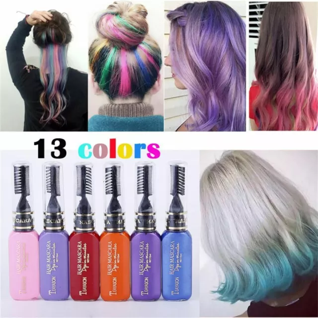 Temporary Hair Color Comb, Dye Stick for Girls Kids Teens Halloween Christmas