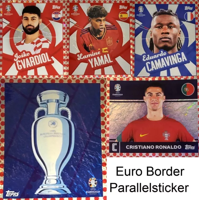 Topps UEFA EURO 2024 Germany - EURO BORDER PARALLEL - alle 100 Sticker komplett