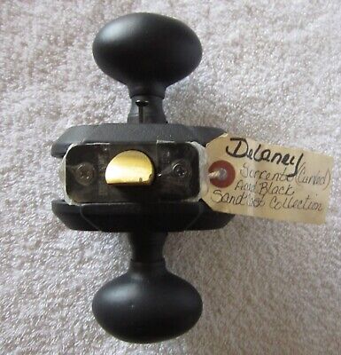 Delaney Sorrento(curved) aged black sand cast collection door knob