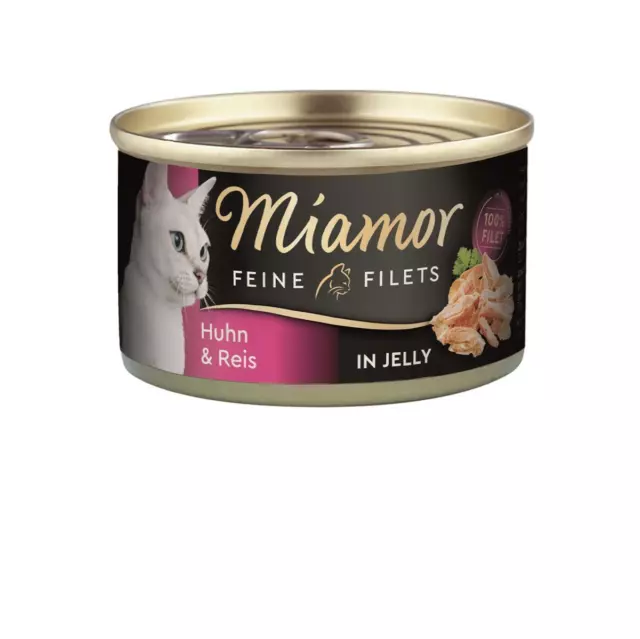 Miamor Feine Filets Huhn Reis Jelly 24x100g Nassfutter Feuchtfutter Katzenfutter