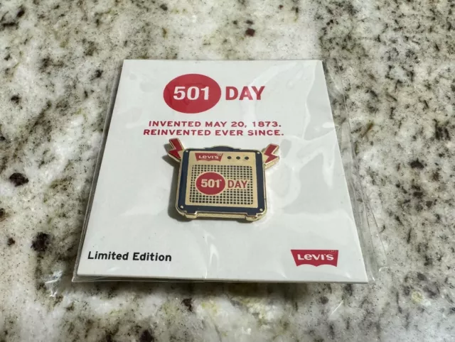 VERY RARE 501 Day Levis Jeans Limited Edition Lapel Pin Pintrill Vintage