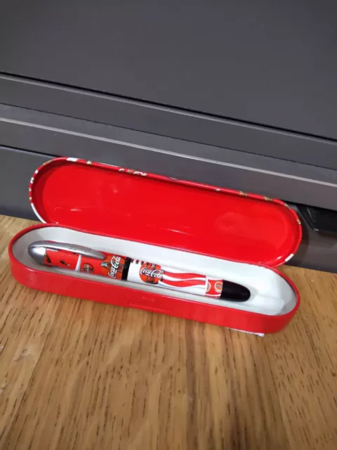 Penna stilografica Coca Cola con custodia portapenne anni 90