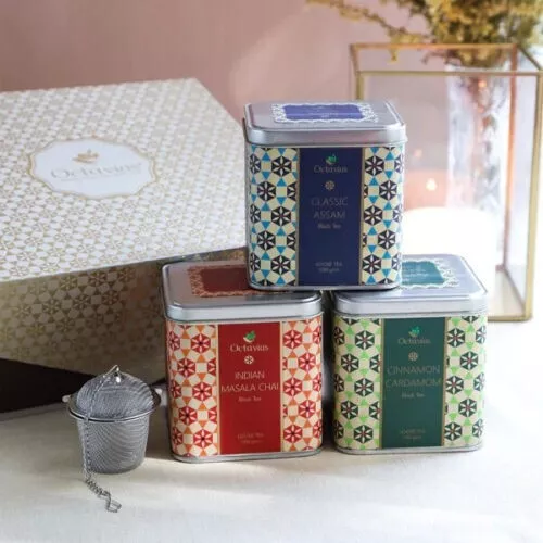 Heritage of India Tea Collection: 3 Black Teas in a Diwali Hamper with Infuser