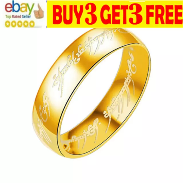 Lord of the Rings The One Ring Stainless Steel Gold The Hobbit Jewellery Gifrc