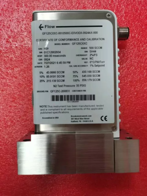 BROOKS GF125CXXC-0010500C-EXVODX-0924AX-000 Mass Flow Controller,GF125C-200831,