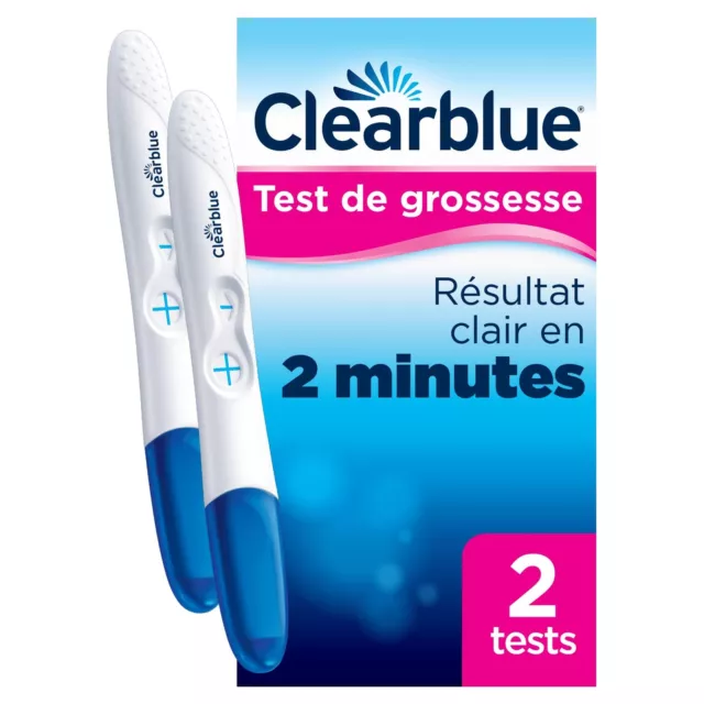 Test de Grossesse Clearblue, 2 unités, Pratique et Fiable