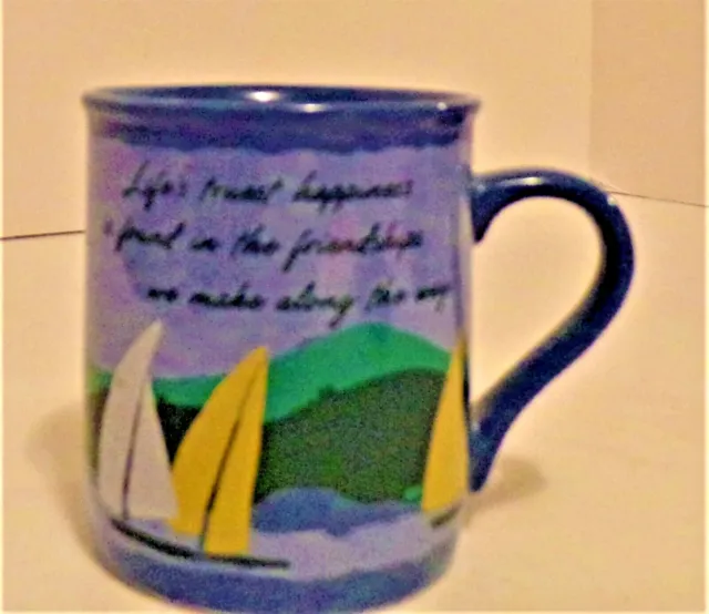 Mug Mates "Life's Truest Happiness is Found" Coffee Mug Cup 1985 Hallmark