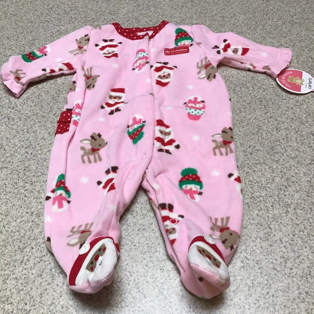 Baby Toddler Sleeper Footed My 1St Christmas Designs Child Of Mine Carters Nwt