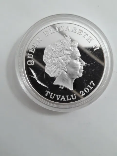 Queen Elizabeth Tuvalu 2017 F6F Hellcat Commemorative Coin 99% Silver-Plated